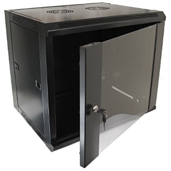 Szafa 19' wisząca ZETA  9U  600x450 RAL9004 szkłod