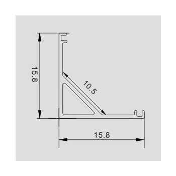 Profil Basic narożny srebrny 2,0m anodowany