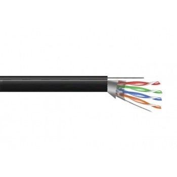 Przewód FTP5E drut Cu UV+ linka nośna MAXCABLE