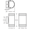 Oprawa elewacyjna Kortek 2x GU10 antracyt  RAL7016
