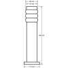 Słupek ogrodowy Lula 1x E27  450mm stal nierdzewna