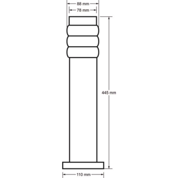 Słupek ogrodowy Lula 1x E27  450mm stal nierdzewna