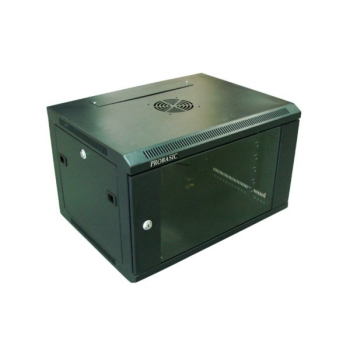 Szafa 19' wisząca ZETA  6U  600x450 RAL9004 szkłod