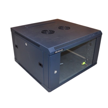 Szafa 19' wisząca ZETA  6U  600x600 RAL9004 szkłod