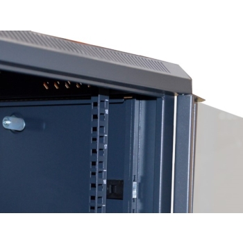 Szafa 19' wisząca ZETA  6U  600x600 RAL9004 szkłod