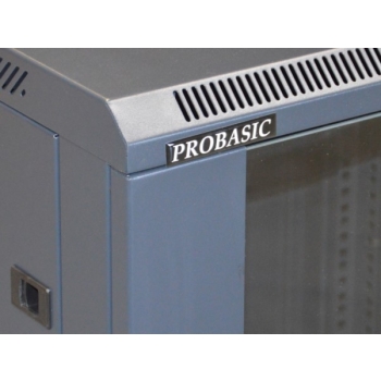 Szafa 19' wisząca ZETA  6U  600x600 RAL9004 szkłod