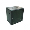 Szafa 19' wisząca ZETA 12U 600x450 RAL9004 szkło d