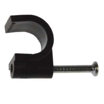 Uchwyt kabla okrągły 10mm KN-10  czarny