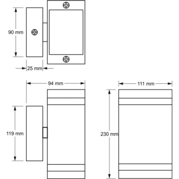 Oprawa elewacyjna Litek 2x GU10 szara