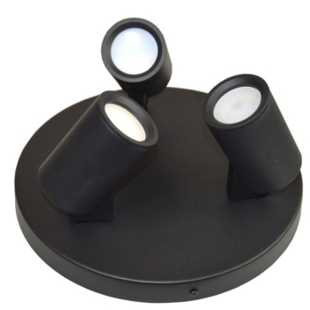 Lampa spotlight Kinia 3xGU10 czarna okrągła