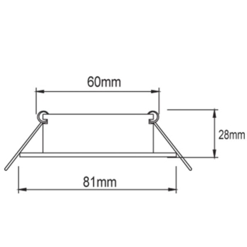 Downlight LED Tilly 50W regulowany 3000K   kąt 38