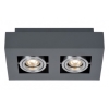 Oprawa sufitowa Pita Black+Silver ruchoma prostoką