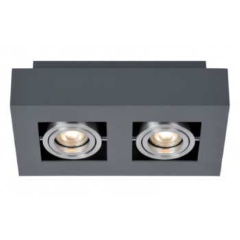 Oprawa sufitowa Pita Black+Silver ruchoma prostoką