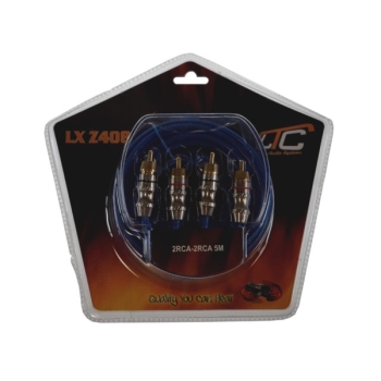 Kabel 2*RCA 5m HQ metalowe wtyki Blister