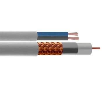Przewód RG59+2*0,75mm CCTV 100%  300m MAXCABLE