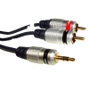 Kabel Jack3,5st-2RCA Digital  2,5m złote Blister