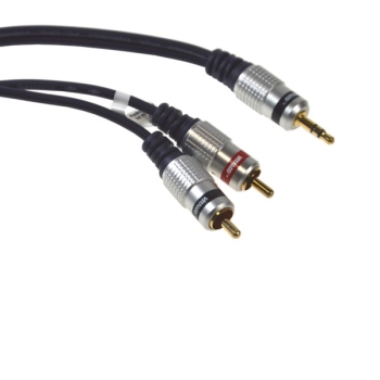 Kabel Jack3,5st-2RCA Digital  5,0m złote