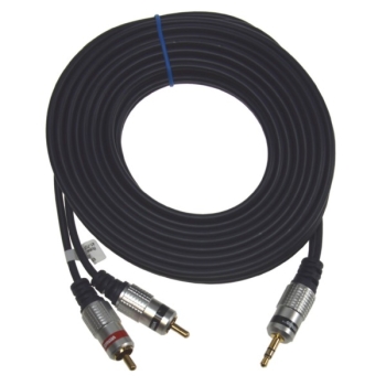 Kabel Jack3,5st-2RCA Digital  5,0m złote