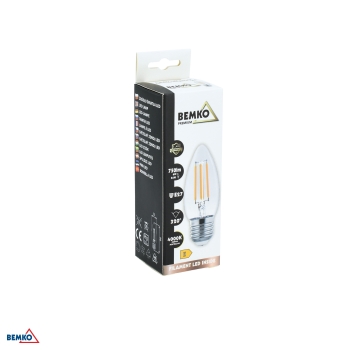 ŹRÓDŁO LED FILAMENT 230V E27 C35 6W 700LM 2700K 320ST