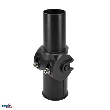UCHWYT REGULOWANY DO OPRAW Z UCHWYTEM FI60mm NA SŁUPACH Z FI60mm CZARNY