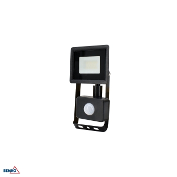 NAŚWIETLACZ LED SMD KASTEL 10W 4000K 800LM IP65 CZARNY CZ. PIR
