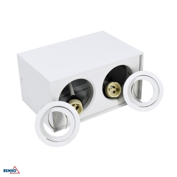 DOWNLIGHT ORTAL REGULOWANA 182X96 2XGU10 MAX. 2x50W BIAŁA