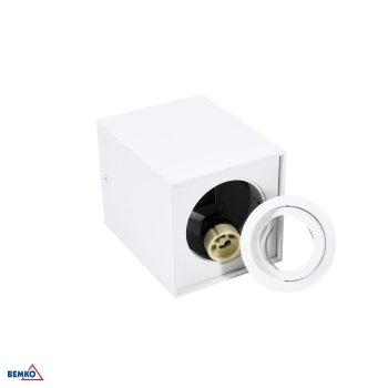 DOWNLIGHT ORTAL REGULOWANA 96x96 GU10 MAX. 1x50W BIAŁA