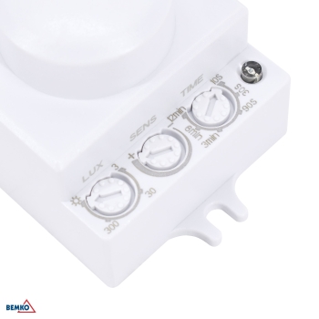 CZUJNIK MIKROFALOWY 1200W 360* IP20 PROSTOKĄTNY BIAŁY mini