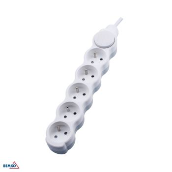 PRZEDŁUŻACZ NA 5X 2P+Z+WYŁ. 1.0MM X 5.0M