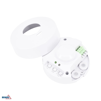 CZUJNIK MIKROFALOWY 1200W 360* IP20 OKRĄGŁY BIAŁY