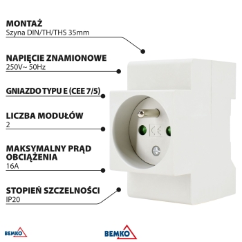GNIAZDO NA SZYNĘ 16A