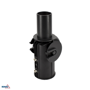 UCHWYT REGULOWANY DO OPRAW Z UCHWYTEM FI50mm NA SŁUPACH Z FI60mm CZARNY