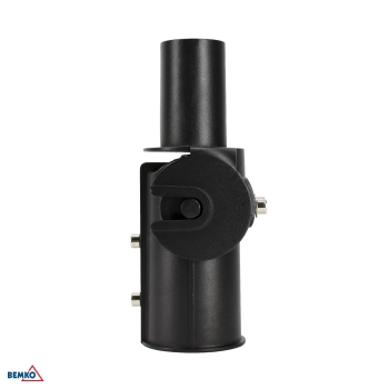 UCHWYT REGULOWANY DO OPRAW Z UCHWYTEM FI50mm NA SŁUPACH Z FI60mm CZARNY