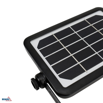 NAŚWIETLACZ SOLARNY LED SOLEN 5W 500LM 4000K IP65 CZARNY CZ. PIR