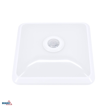 PLAFONIERA LED DORIA 12W 4000K 1000LM IP20 KWADRAT CZ. PIR