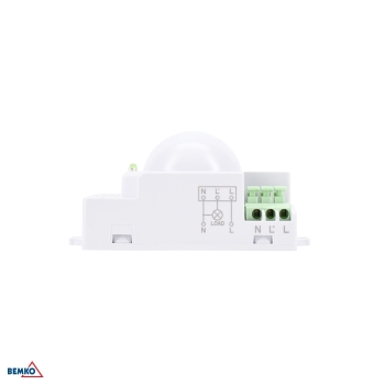 CZUJNIK MIKROFALOWY 1200W 360* IP20 PROSTOKĄTNY BIAŁY