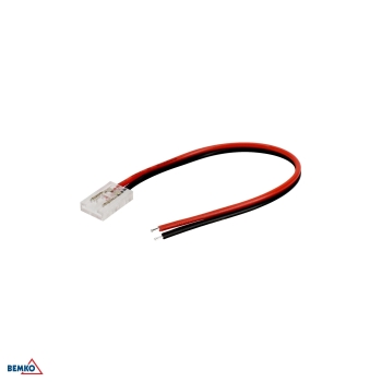 ZŁĄCZKA LED 1-STRONNA 8MM COB Z PRZEWODEM 15CM