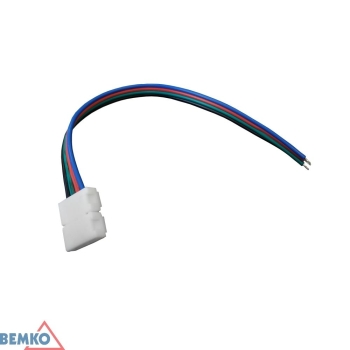 ZŁĄCZKA LED Z PRZEWODEM 1-STRONNA 10MM 5050 RGB