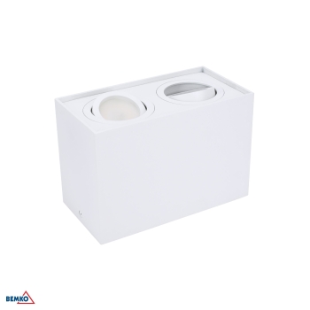 DOWNLIGHT ORTAL REGULOWANA 182X96 2XGU10 MAX. 2x50W BIAŁA