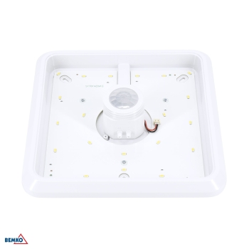 PLAFONIERA LED DORIA 12W 4000K 1000LM IP20 KWADRAT CZ. PIR