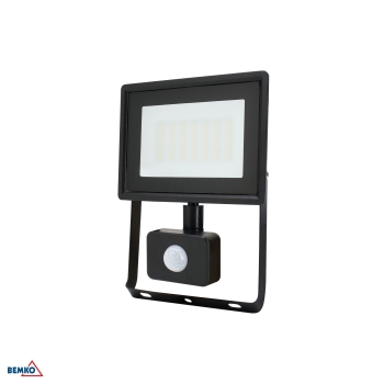 NAŚWIETLACZ LED SMD KASTEL 30W 6500K 2550LM IP65 CZARNY CZ. PIR
