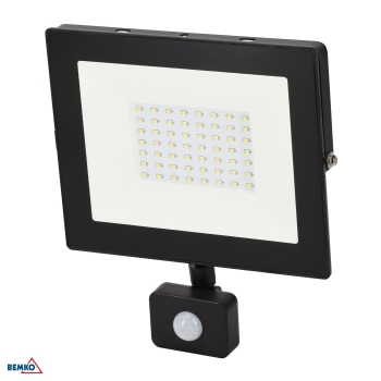 NAŚWIETLACZ LED SMD KASTEL 50W 6000K 4350LM IP65 CZARNY CZ. PIR