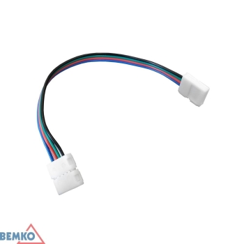 ZŁĄCZKA LED Z PRZEWODEM 2-STRONNA 10MM 5050 RGB