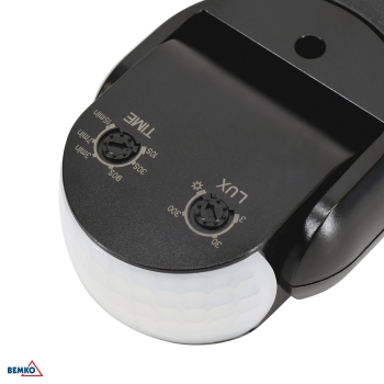 CZUJNIK RUCHU 1200W 180* IP65 CZARNY