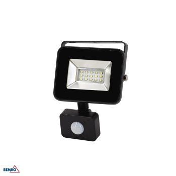 NAŚWIETLACZ LED SMD LOFOT   10W 6000K   870LM IP65 CZARNY CZ. PIR