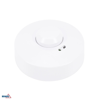 CZUJNIK MIKROFALOWY 1200W 360* IP20 OKRĄGŁY BIAŁY