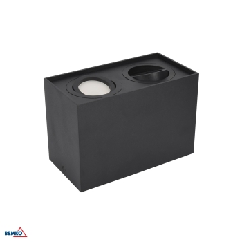DOWNLIGHT ORTAL REGULOWANA 182X96 2XGU10 MAX. 2x50W CZARNA