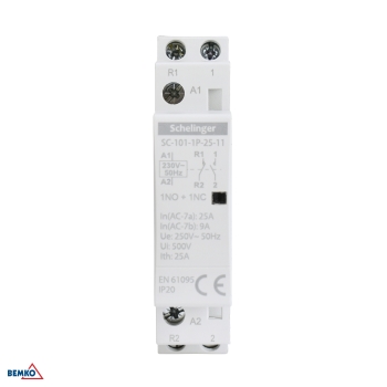 STYCZNIK MODUŁOWY SC101 1P 25A TYP 11 (1NO + 1NC) SCHELINGER